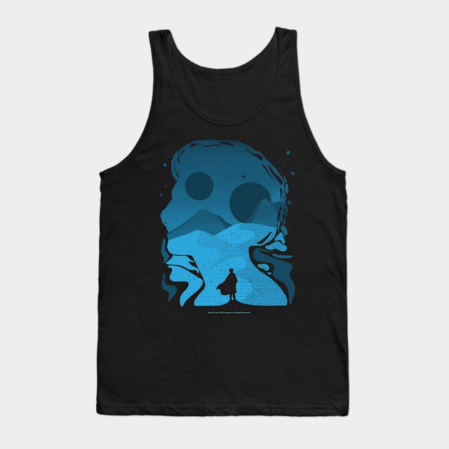 Paul Atreides on Arrakis, Double Exposure Minimalist Illustration Tank Top by Dream Artworks